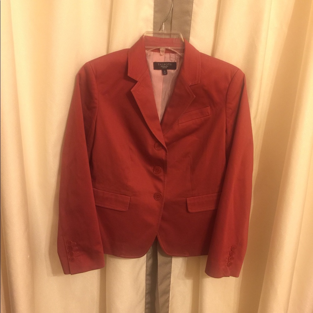 Talbots coral blazer